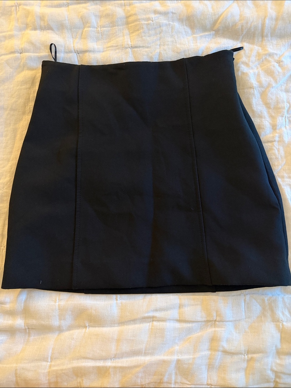Zara Black Mini Skirt - Clean A-Line Panel Design